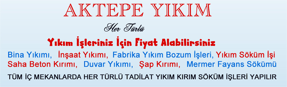 Yıkımcılar Bina Yıkanlar